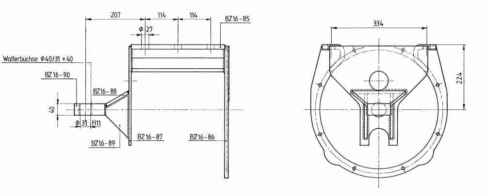 Tragrahmen kompl. geschw. BZ 16-91